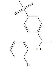 2-chloro-N-[1-(4-methanesulfonylphenyl)ethyl]-4-methylaniline Struktur