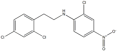 2-chloro-N-[2-(2,4-dichlorophenyl)ethyl]-4-nitroaniline Struktur