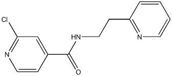 2-chloro-N-[2-(pyridin-2-yl)ethyl]pyridine-4-carboxamide Struktur