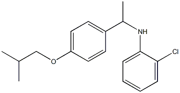 2-chloro-N-{1-[4-(2-methylpropoxy)phenyl]ethyl}aniline Struktur