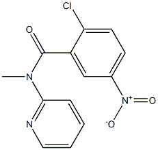 2-chloro-N-methyl-5-nitro-N-(pyridin-2-yl)benzamide Struktur