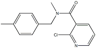 2-chloro-N-methyl-N-[(4-methylphenyl)methyl]pyridine-3-carboxamide Struktur