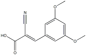 2-cyano-3-(3,5-dimethoxyphenyl)prop-2-enoic acid Struktur