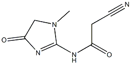 2-cyano-N-(1-methyl-4-oxo-4,5-dihydro-1H-imidazol-2-yl)acetamide Struktur