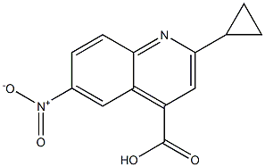 2-cyclopropyl-6-nitroquinoline-4-carboxylic acid Struktur