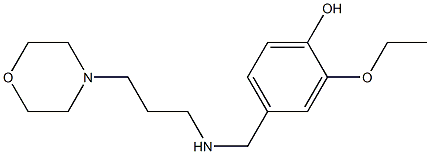 2-ethoxy-4-({[3-(morpholin-4-yl)propyl]amino}methyl)phenol Struktur