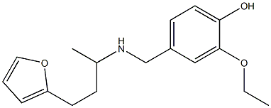 2-ethoxy-4-({[4-(furan-2-yl)butan-2-yl]amino}methyl)phenol Struktur