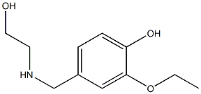 2-ethoxy-4-{[(2-hydroxyethyl)amino]methyl}phenol Struktur