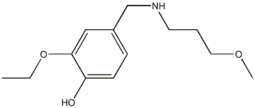 2-ethoxy-4-{[(3-methoxypropyl)amino]methyl}phenol Struktur