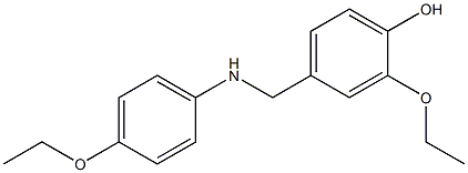 2-ethoxy-4-{[(4-ethoxyphenyl)amino]methyl}phenol Struktur