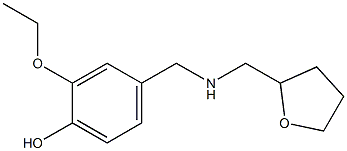 2-ethoxy-4-{[(oxolan-2-ylmethyl)amino]methyl}phenol Struktur