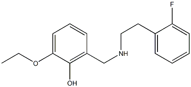 2-ethoxy-6-({[2-(2-fluorophenyl)ethyl]amino}methyl)phenol Struktur