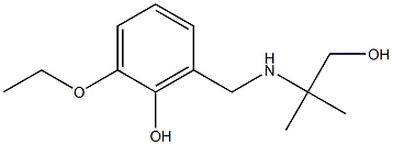 2-ethoxy-6-{[(1-hydroxy-2-methylpropan-2-yl)amino]methyl}phenol Struktur