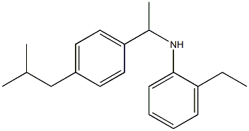 2-ethyl-N-{1-[4-(2-methylpropyl)phenyl]ethyl}aniline Struktur