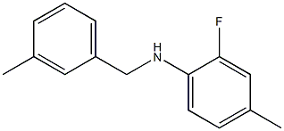 2-fluoro-4-methyl-N-[(3-methylphenyl)methyl]aniline Struktur