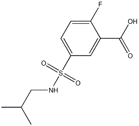 2-fluoro-5-[(2-methylpropyl)sulfamoyl]benzoic acid Struktur