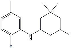 2-fluoro-5-methyl-N-(3,3,5-trimethylcyclohexyl)aniline Struktur