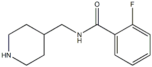 2-fluoro-N-(piperidin-4-ylmethyl)benzamide Struktur