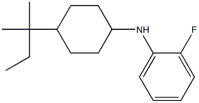 2-fluoro-N-[4-(2-methylbutan-2-yl)cyclohexyl]aniline Struktur