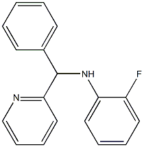 2-fluoro-N-[phenyl(pyridin-2-yl)methyl]aniline Struktur