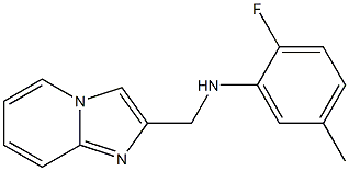 2-fluoro-N-{imidazo[1,2-a]pyridin-2-ylmethyl}-5-methylaniline Struktur