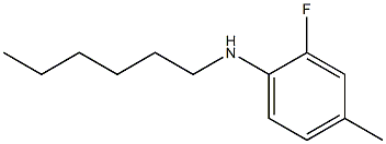 2-fluoro-N-hexyl-4-methylaniline Struktur