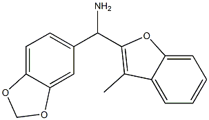 2H-1,3-benzodioxol-5-yl(3-methyl-1-benzofuran-2-yl)methanamine Struktur