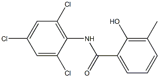 2-hydroxy-3-methyl-N-(2,4,6-trichlorophenyl)benzamide Struktur