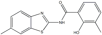 2-hydroxy-3-methyl-N-(6-methyl-1,3-benzothiazol-2-yl)benzamide Struktur