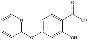 2-hydroxy-4-(pyridin-2-yloxy)benzoic acid Struktur