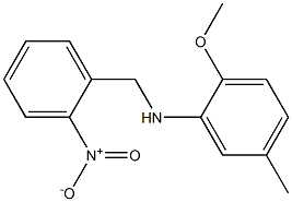 2-methoxy-5-methyl-N-[(2-nitrophenyl)methyl]aniline Struktur