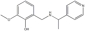 2-methoxy-6-({[1-(pyridin-4-yl)ethyl]amino}methyl)phenol Struktur