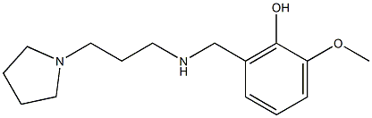 2-methoxy-6-({[3-(pyrrolidin-1-yl)propyl]amino}methyl)phenol Struktur