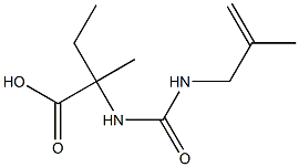 2-methyl-2-({[(2-methylprop-2-enyl)amino]carbonyl}amino)butanoic acid Struktur