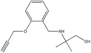 2-methyl-2-({[2-(prop-2-yn-1-yloxy)phenyl]methyl}amino)propan-1-ol Struktur