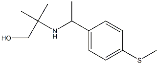 2-methyl-2-({1-[4-(methylsulfanyl)phenyl]ethyl}amino)propan-1-ol Struktur