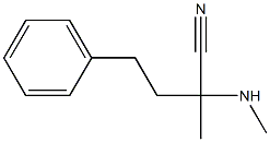 2-methyl-2-(methylamino)-4-phenylbutanenitrile Struktur