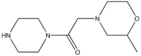 2-methyl-4-(2-oxo-2-piperazin-1-ylethyl)morpholine Struktur