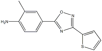 2-methyl-4-[3-(thiophen-2-yl)-1,2,4-oxadiazol-5-yl]aniline Struktur