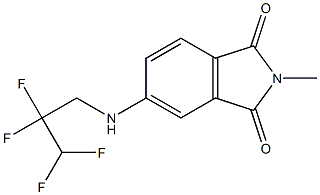 2-methyl-5-[(2,2,3,3-tetrafluoropropyl)amino]-2,3-dihydro-1H-isoindole-1,3-dione Struktur