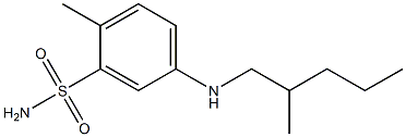 2-methyl-5-[(2-methylpentyl)amino]benzene-1-sulfonamide Struktur