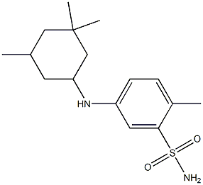 2-methyl-5-[(3,3,5-trimethylcyclohexyl)amino]benzene-1-sulfonamide Struktur