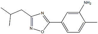 2-methyl-5-[3-(2-methylpropyl)-1,2,4-oxadiazol-5-yl]aniline Struktur