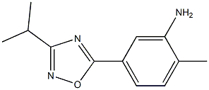 2-methyl-5-[3-(propan-2-yl)-1,2,4-oxadiazol-5-yl]aniline Struktur