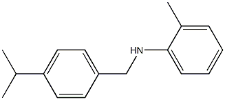 2-methyl-N-{[4-(propan-2-yl)phenyl]methyl}aniline Struktur