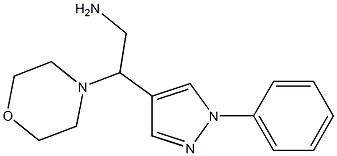 2-morpholin-4-yl-2-(1-phenyl-1H-pyrazol-4-yl)ethanamine Struktur