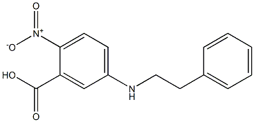 2-nitro-5-[(2-phenylethyl)amino]benzoic acid Struktur