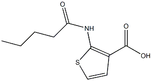 2-pentanamidothiophene-3-carboxylic acid Struktur