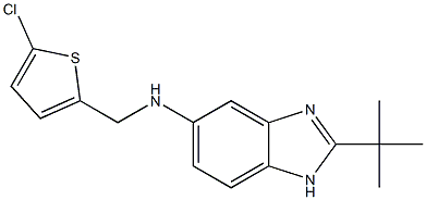 2-tert-butyl-N-[(5-chlorothiophen-2-yl)methyl]-1H-1,3-benzodiazol-5-amine Struktur