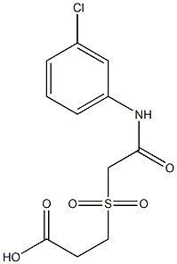 3-({[(3-chlorophenyl)carbamoyl]methane}sulfonyl)propanoic acid Struktur